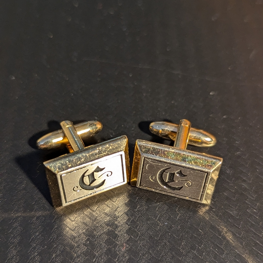 Vintage Hickok Monogram C old English Cufflinks